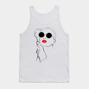 Dark silhouette of a women. Tank Top